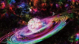 Cercle fleuri de diamant rouge (Hanamaru, symbole japonais signifiant le bonheur)