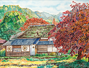 Bel automne, le village des tilleuls